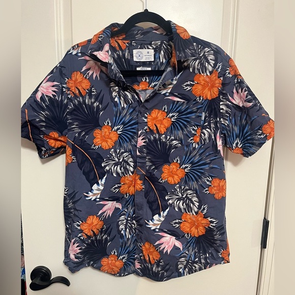 Hurley Men’s Hawaiian Tropical Stretch Fit Shirt Size Medium - Picture 2 of 10